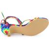 imageAllegra K Womens Strappy Tie Dye Heels Lace Up Kitten Heel SandalsPurple