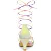imageAllegra K Womens Strappy Tie Dye Heels Lace Up Kitten Heel SandalsYellow