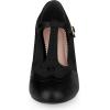 imageAllegra K Womens TStrap Mary Jane Ankle Strap Block Heels PumpsBlack