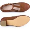 imageAllegra K Womens TStrap Mary Jane Ankle Strap Block Heels PumpsBrown