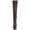 imageAllegra K Womens Thigh High Block Heels Over Knee High BootsCoffee