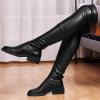 imageAllegra K Womens Thigh High Boots Low Block Heel Fashion Over the Knee High BootsBlack