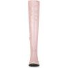 imageAllegra K Womens Thigh High Boots Low Block Heel Fashion Over the Knee High BootsBling Pink