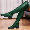 imageAllegra K Womens Thigh High Boots Low Block Heel Fashion Over the Knee High BootsGreen