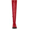 imageAllegra K Womens Thigh High Boots Low Block Heel Fashion Over the Knee High BootsRed