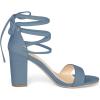 imageAllegra K Womens Tie Up Strappy Heels Chunky High Heels SandalHaze Blue