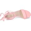 imageAllegra K Womens Tie Up Strappy Heels Chunky High Heels SandalLight Pink