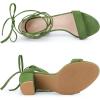 imageAllegra K Womens Tie Up Strappy Heels Chunky High Heels SandalOlive Green