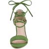 imageAllegra K Womens Tie Up Strappy Heels Chunky High Heels SandalOlive Green