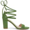 imageAllegra K Womens Tie Up Strappy Heels Chunky High Heels SandalOlive Green