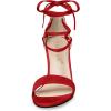 imageAllegra K Womens Tie Up Strappy Heels Chunky High Heels SandalRed