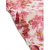 imageAllegra K Womens Valentines Day Floral Print VNeck Dress Smocked Waist Midi DressBeige Pink
