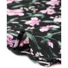 imageAllegra K Womens Valentines Day Floral Print VNeck Dress Smocked Waist Midi DressBlacks