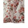 imageAllegra K Womens Valentines Day Floral Print VNeck Dress Smocked Waist Midi DressWhite Orange