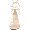 imageAllegra K Womens Wedge Heels Lace Up Strappy Low Wedges SandalsBeige