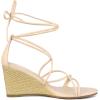 imageAllegra K Womens Wedge Heels Lace Up Strappy Low Wedges SandalsBeige