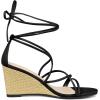 imageAllegra K Womens Wedge Heels Lace Up Strappy Low Wedges SandalsBlack