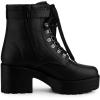 imageAllegra K Womens Zip Chunky Heel Platform Ankle Combat BootsBlack