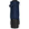 imageAllegra K Womens Zip Chunky Heel Platform Ankle Combat BootsDark Blue