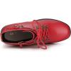 imageAllegra K Womens Zip Chunky Heel Platform Ankle Combat BootsRed