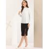 imageAllegra K Work Blouses for Women Stand Collar Long Sleeve Ruched Business Dressy Casual Work Tops ShirtWhite