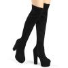 imageAllegra K womens Over KneeBlack