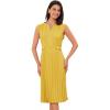 imageAllegra K Summer Dress for Womens 2024 Elegant Sleeveless V Neck ALine Pleated Flowy Midi DressGinger