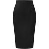 imageAllegra K Wear to Work Pencil Skirts for Womens Business Knee Length High Waist Bodycon Suit SkirtBlack