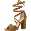 imageAllegra K Womens Block Heeled Lace Up SandalsBrown