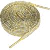imageAllegra K Womens Metallic Glitter Sparkling Shoe Laces Flat Colorful Shoelaces for Sneakers 1 PairGold  Silver