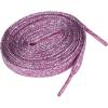 imageAllegra K Womens Metallic Glitter Sparkling Shoe Laces Flat Colorful Shoelaces for Sneakers 1 PairRose Red  Silver