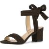 imageAllegra K Womens Open Toe Ankle Tie Back Block Heels SandalsCoffee