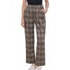 imageAllegra K Womens Plaid Pants Elastic Waist Casual Work Office Long TrousersBrown Coffee