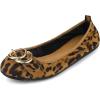 imageAllegra K Womens Round Toe Slip on Ballet FlatsLeopard