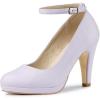 imageAllegra K Womens Round Toe Stiletto Heels Ankle Strap PumpsPurple
