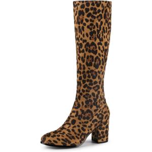 imageAllegra K womens Over KneeLeopard