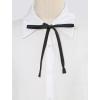 imageAllegra K Womens Long Bow Tie Self Tied Adjustable Solid Color JK Necktie Ribbon BowtieBlack