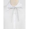imageAllegra K Womens Long Bow Tie Self Tied Adjustable Solid Color JK Necktie Ribbon BowtieGray