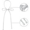 imageAllegra K Womens Long Bow Tie Self Tied Adjustable Solid Color JK Necktie Ribbon BowtieGray