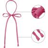 imageAllegra K Womens Long Bow Tie Self Tied Adjustable Solid Color JK Necktie Ribbon BowtieLight Pink