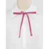 imageAllegra K Womens Long Bow Tie Self Tied Adjustable Solid Color JK Necktie Ribbon BowtieLight Pink