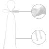 imageAllegra K Womens Long Bow Tie Self Tied Adjustable Solid Color JK Necktie Ribbon BowtieWhite