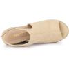 imageAllegra K Womens Peep Toe Slingback Platform Espadrilles Wedge SandalsBeige