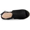 imageAllegra K Womens Peep Toe Slingback Platform Espadrilles Wedge SandalsBlack