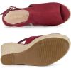 imageAllegra K Womens Peep Toe Slingback Platform Espadrilles Wedge SandalsBurgundy