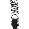 imageAllegra K Womens Strappy One Strap Lace Up Chunky Heels SandalsBlack