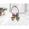 imageAllegra K Womens Striped PreTied Uniform Adjustable Bowknot Bow Tie for Cosplay CostumeRainbow