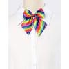 imageAllegra K Womens Striped PreTied Uniform Adjustable Bowknot Bow Tie for Cosplay CostumeRainbow
