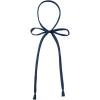 imageAllegra K Womens Long Bow Tie Self Tied Adjustable Solid Color JK Necktie Ribbon BowtieNavy Blue