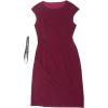 imageAllegra K Elegant Business Dress for Womens Cap Sleeve Belted Wear to Work Sheath DressesFushcia